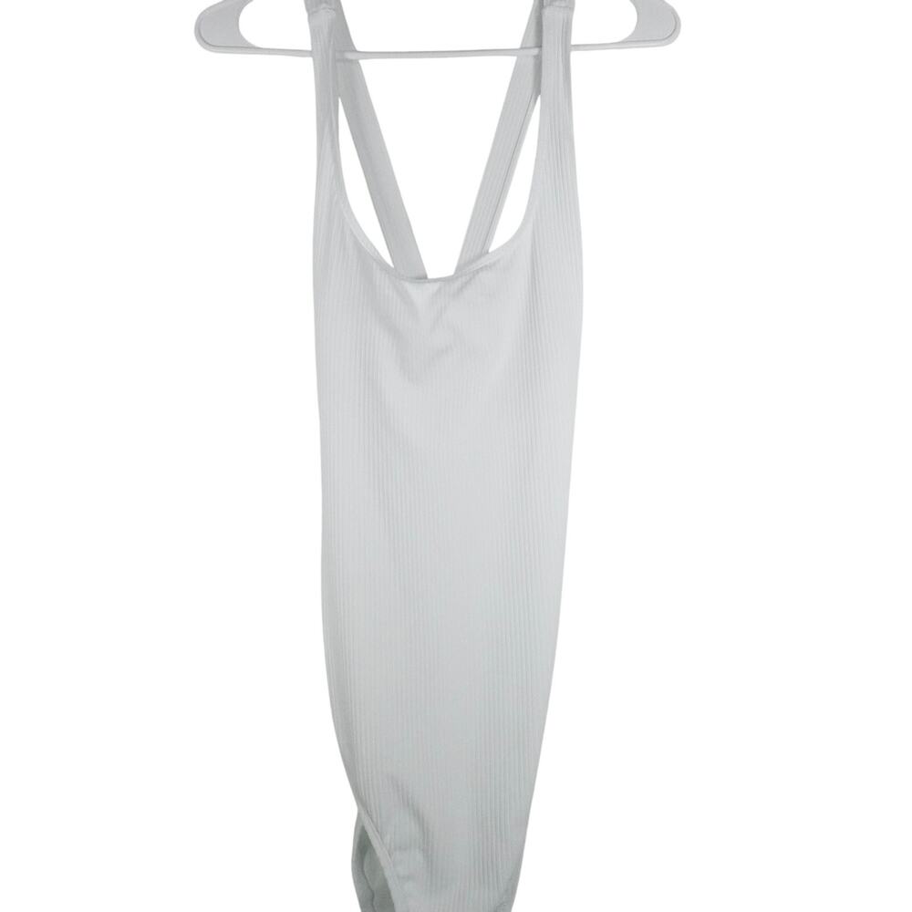 NWT New Andie Womens Tulum One Piece Swimsuit Size Large White Ribbed Swim 2992 - Picture 3 of 7